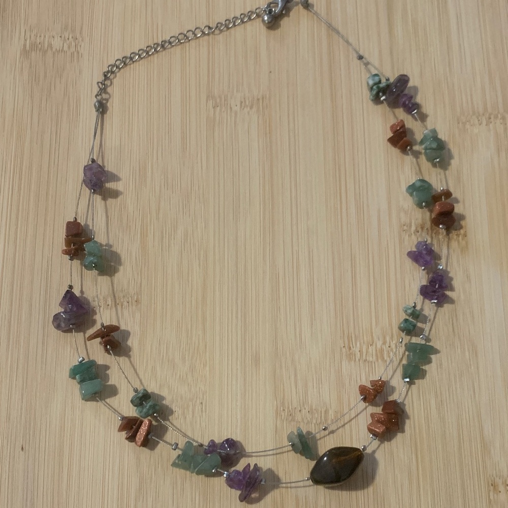 Double Layered Stone Necklace